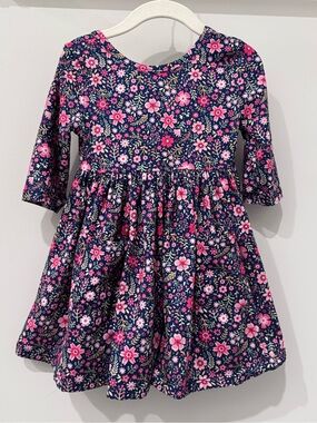 Mila & Rose Girls' 3T Navy Floral Dress